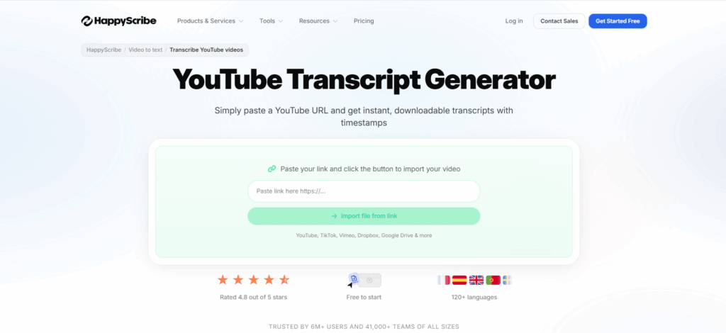 Happy Scribe: Best for Clean, Download-Ready Text