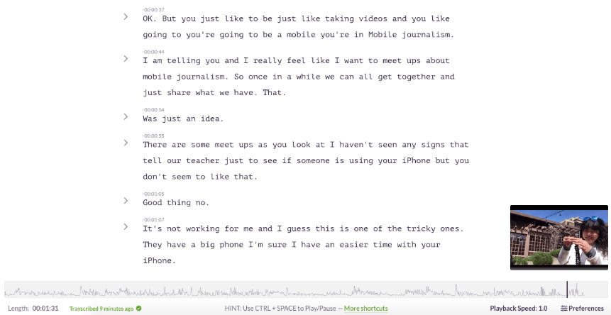 Trint – Transcription with Editing & Workflow Integration